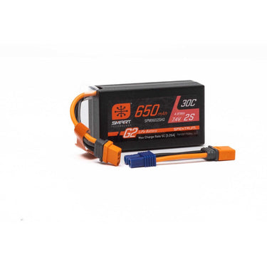 Spektrum SPMX652SH2 650mAh 2S 7.4V Smart G2 30C LiPo Battery with IC2 Connector